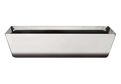 Image of Stainless Steel Mud Pan 30 cm (12 inch - Bottom) Long Drywall Masonry Tool Tray Bucket Paint