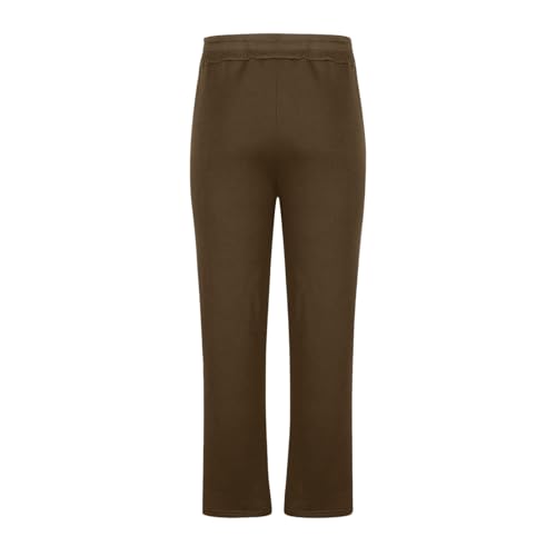 Mens Fleece Lined Sweatpants 2025 Open Bottom Baggy Running Pants Drawstring Workout Hiking Jogger with Pockets3