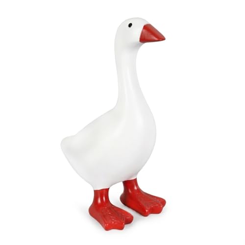 LRNIOT Desk Goose 7 inch Gifts for Women Mini Desktop Goose Statue Decor for Living Room Bedroom Bookshelf and Office