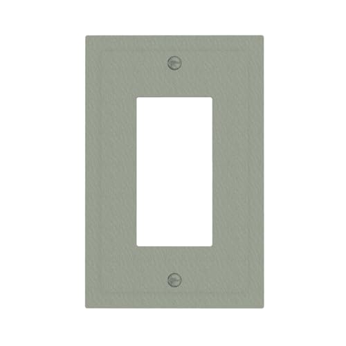 JKJDUA Muted Sage Green Single Rocker Light Switch Cover, Polycarbonate 1 Gang Decorative Gfci Dimmer Electrical Wall Plate Faceplate for Indoor Home Bedroom Kitchen Decor