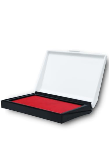 MONKOB Red Ink Stamp Pad 2.75 x 3.93 Ink Paste Used for Office Home Crafting DIY (Red)
