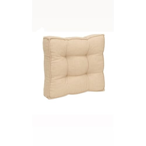 Almofada Futon 2,00 x 50 cm para Pallet Banco e Sofá Almofada de Assento Decorativa com Capitonê em Tecido Oxford Futon para Poltrona e Decoração da Sala (Bege,Impermeável)