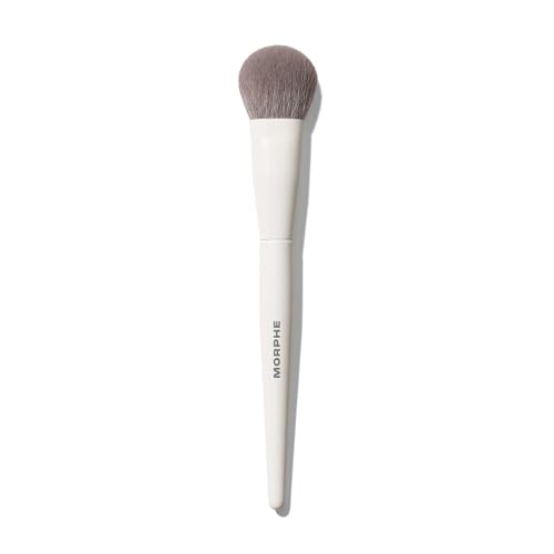 Morphe M204 Rounded Liquid and Cream Blush Brush - Dense Makeup Brush for Precision Sculpting - Liquid & Cream Makeup Brushes for Defined Cheeks and Targeted Color Placement