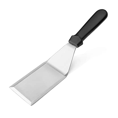 New Star Foodservice 36152 Plastic Handle Heavy Duty Hamburger Turner/Spatula with Cutting Edge, 11.5-Inch, Black