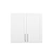 Prepac Elite 32'' Bathroom Wall Cabinet with Panel Doors, Wood Kitchen Pantry Cabinet, Wall Hanging Laundry Room Cupboard with 1 Adjustable Shelf for Kitchen, Laundry Room and Bathroom, White