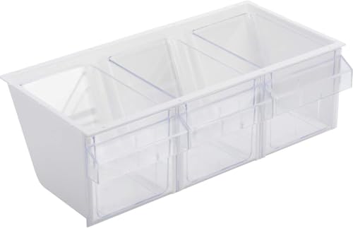 Westmark Schüttengehäuse, Mit drei Schütten, Fassungsvermögen: je 1 l, Kunststoff, Milano, Transparent/Weiß, 76072240 – Ansicht 1