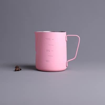 350/600ml Non-stick Coating Frothing Pitcher Milk Cup with Scale,Espresso Coffee Barista Craft Latte Cappuccino Cream Froth Jug