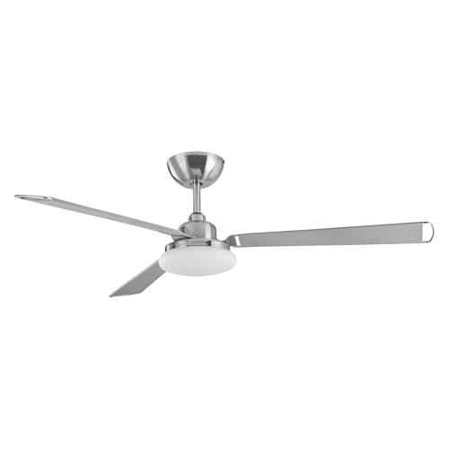 FORLIGHT Ventilador Calima LED 15.9W 3000K Níquel Satinado Blanco 551lm