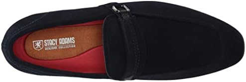 Stacy Adams Men's Quillan Moc Toe Slip On Loafer, Navy Suede, 11 | Image 4