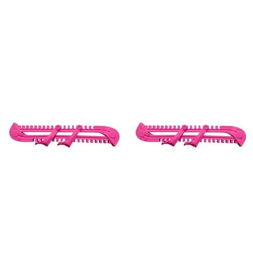 Luoilba 2 pares de fundas protectoras para patines de hielo, fundas prácticas y ajustables, color rosa