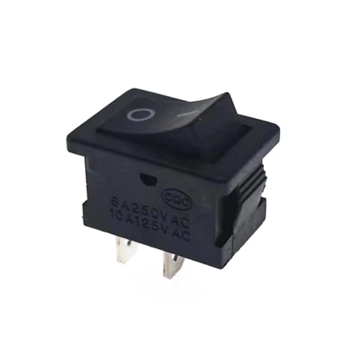 20pcs Copper feet 21x15mm Black/red 2PIN Boat Rocker Switch SPST Snap-in ON/Off Position Snap 6A/250V Kcd1 21 * 15 mm(Red)