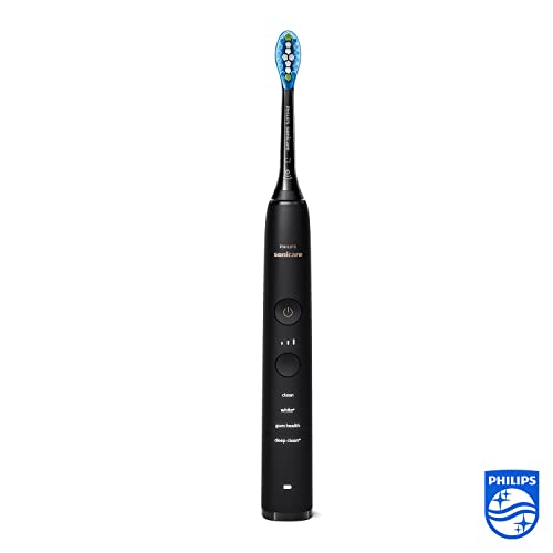 Philips Sonicare DiamondClean 9000 Elektrische Zahnbürste, Schwarz, 4 Modi, 3 Intensitäten, Zahnfleischdrucksensor, App, angeschlossener Griff, UK-2-poliger Badezimmerstecker, Verpackung kann – Bild 3