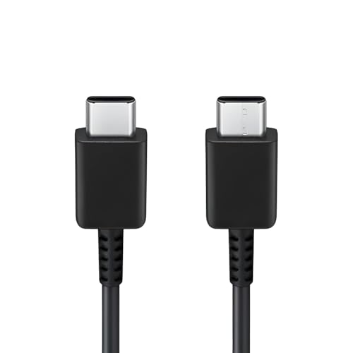 Image of 65W Original SuperFast Type C to C 3.3FT (5A) Charging Cable High-Speed & Data Transfer Compatible with Samsung Galaxy M15,F15,A15,A14,M14,F14,M34,F34,A34,A54,S21 Fe 5G,S22,S23 Type-C PD Cord,Black