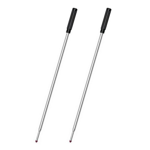 CaoDuRen Tip:1mm 4.5" 116mm Long Ballpoint Pen Refill Compatible with Cross Ballpen, Medium Point Pen Refill, Metal Replacement Refill 8511 (Black, 2PCS)