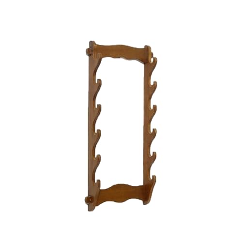 HAGJII Soporte De Espada Madera Maciza Sencillo Y Elegante Soporte De Pared para Katana Nanzhu Flauta De Lucha Soporte para Espada Flautas Expositor De Espadas(6 Layers)
