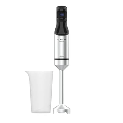 Taurus - Batidora de mano | 1500W | Picadora eléctrica INOX | 20 Velocidades + Turbo | Vaso medidor| Pica hielo  alimentos congelados  frutos secos