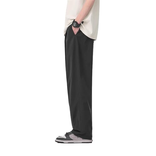Men's Pants Summer Thin Wide-Leg Japanese Loose Lightweight Straight Leg Casual Trouser4