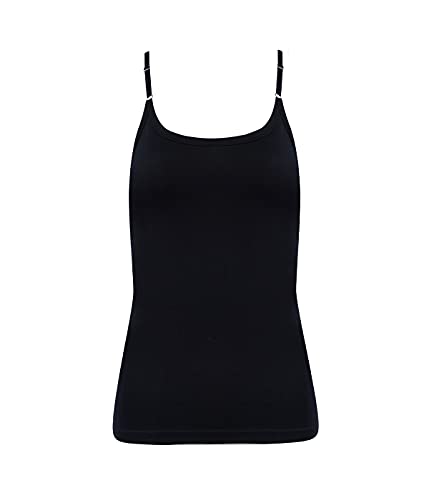 Image of OUTFLITS Women's Ladies Cotton Adjustable Strap Innerwear Camisole Slip Combo 2 Pices Pack (LIC02F 2C)