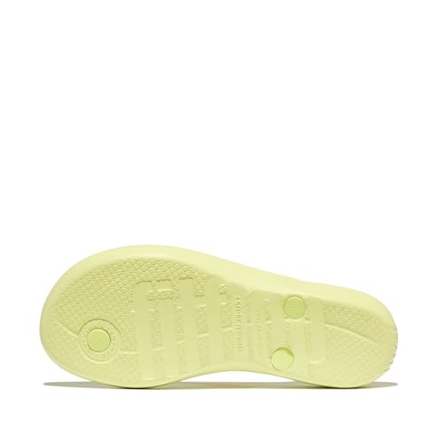 Image of FitFlop Womens iQushion Rubber Flip-Flops with Contoured Footbed for Walking, Lightweight Ergonomic Flip Flop Sandals with Arch Support and Foot Impact Pillows