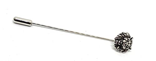 D&L Menswear Silver Plated Lion Head Lapel Pin