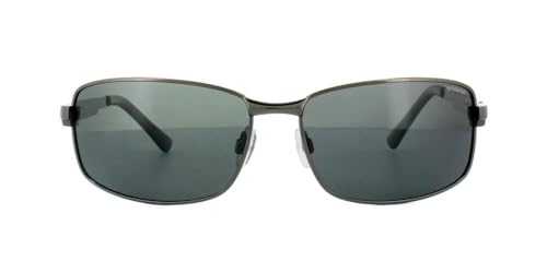 Polaroid Sunglasses P4416/S Rectangular Sunglasses, Gunmetal & Gray Polarized, 63 mm2
