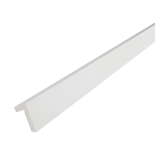 Outwater White 3/4\" X 1-1/2\" Wall Corner Protector Trim with Adhesive, 8FT Length, 10 Pack