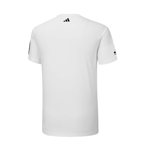 adidas Combat Sports 3 Stripes Performance Drifit T-Shirts and Shorts Set - 1x White, 1x Black T-Shirt & 1x Black Shorts3
