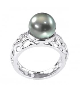 Bague Perle de Tahiti HONURA bijoux argent femme taille 68
