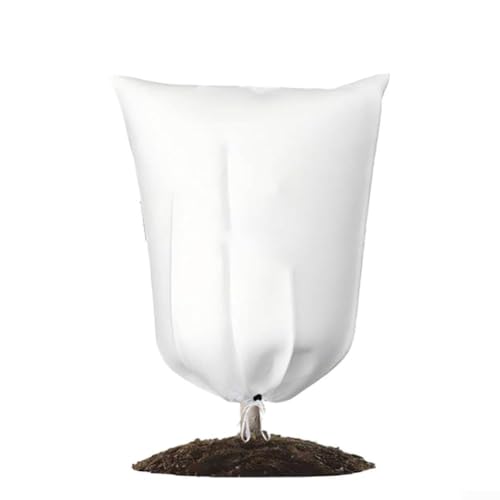 Oniissy Lot de 4 housses de protection contre le gel pour plantes d'extérieur, tissu non tissé respirant et réutilisable avec cordon de serrage (60 x 80 cm)