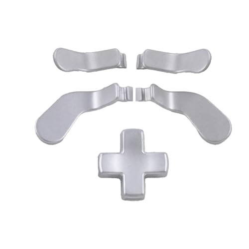Image of 5 in 1 Elite Controller Paddles for Xbox One Elite Series 2 Controller Metal Paddles for Xbox Elite Series 2 Core Controller Paddles with D-Pad for Xbox One Elite 1 (Silver)