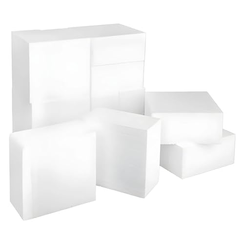 MCE-Commerce polistirolo, rettangoli, Blocchi per Fai da Te, 10 × 5 cm, Bianco, 12 unità