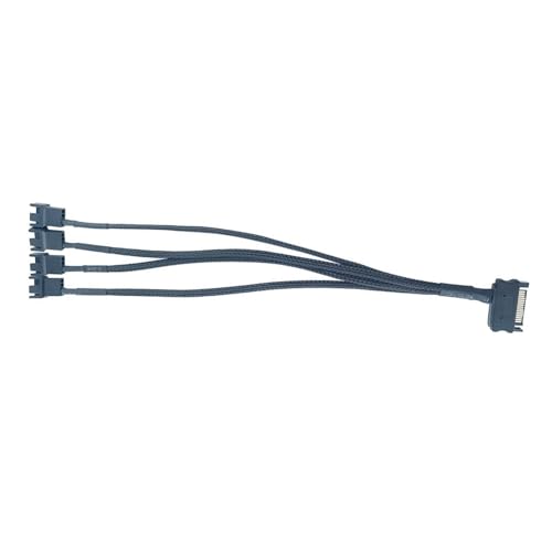 Zenlir 2. Cable Adaptador De Ventilador PC Corriente Estable A 4 Pines | Diseño Divisor 4 Vías para Montajes Sin Esfuerzo Adaptador Corriente para Ventilador PC