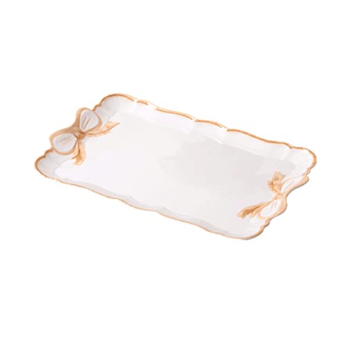 TOMYEUS Bandeja de Servir Bandeja de Servir Bandeja de Arco Bandeja Rectangular Fruta Bocadillo Postre Bandeja televisor Bandeja de Bandeja Decorativa bandejas de Servicio (Size : C)