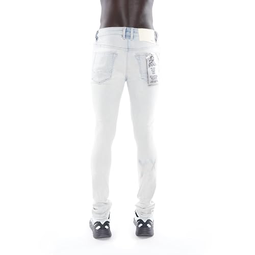 Men's Punk Super Skinny Belted Stretch in Foil2