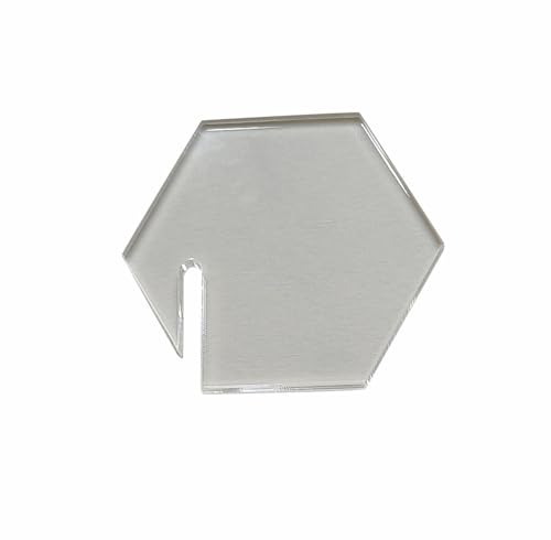 XIAOYUE 20pcs of Blank Hexagon Champagne Glass Markers,Clear Acrylic Blank Drink Marker for Wedding Favor, Party,Baby Shower Decors (Clear)