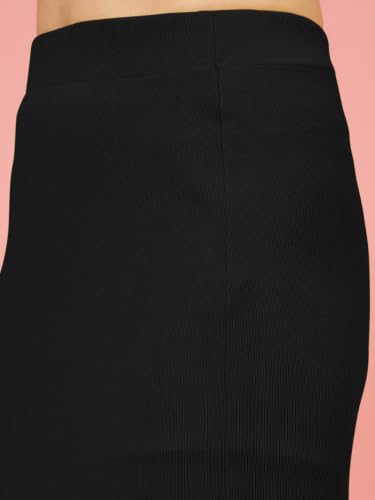 Image of FYLTR Women's Stretchable Mid Rise Midi Skirt|Side Slit|Slim Fit Casul wear