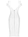 whoinshop Women's Rayon Sexy V Neck Bodycon Clubwear Party Bandage Dress White XS