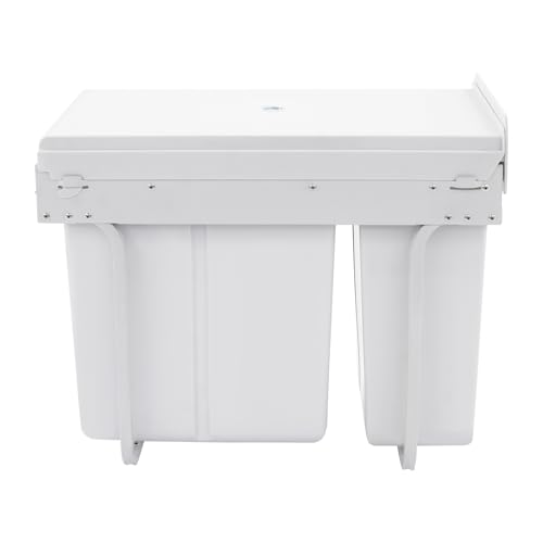 Caneca de basura extraíble bajo gabinete, 20L+10L, rectangular miniatura 7