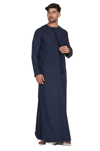 RAHMA Mens Emarati Thobe, Kandura, Traditional Dishdasha, Hand Stitched in Premium Fabric
