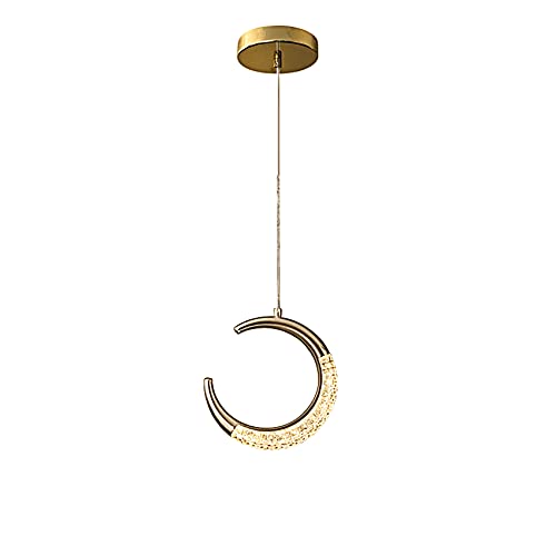 Lámpara de mesita de Noche posmoderna con LED en Forma de Media Luna, personalidad Simple y Creativa, lámpara de acrílico pequeña de Un Solo cabezal y línea Larga, fabricada en Ch