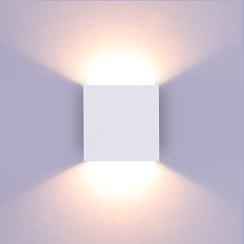 Glighone LED Wandleuchte Innen Weiß Dimmbar Wandlampe Wohnzimmer, 3000K