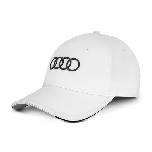 Audi 3132402610 Casquette de Baseball avec Logo Blanc, Blanc., Taille Unique