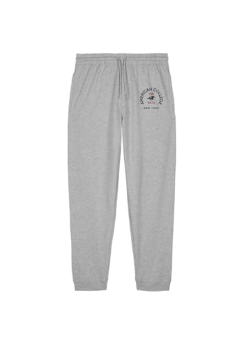 AMERICAN COLLEGE USA, Jogging, Hose, Leggings, Junge, Mädchen, Kurz, Eng Anliegend, Sportlich, Kinderbekleidung, Unisex, Modell ACS25JOG3 Grey Größe 10A