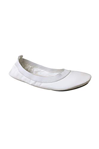 White Fold Up Ballet Flats-White Foldable Flats Portable Travel Shoes-Ballet Flat Shoes for Brides,Weddings and Prom-White Purse Unfolds into Handy Tote Carry Bag3