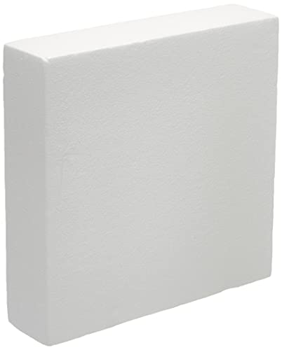 Decora 0174027 CARRÉ en POLYSTYRÈNE 30X30X7,5H CM, Ecru