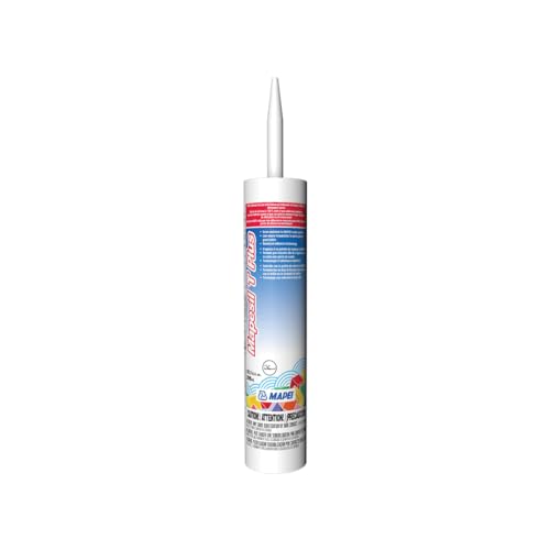 MAPEI Mapesil T Plus 100% Silicone Sealant, Waterproof & Flexible Caulk, Color-Matched to MAPEI Grout, Interior & Exterior Use, Tile, Bathroom, DIY, 10.1 oz Tube, Charcoal