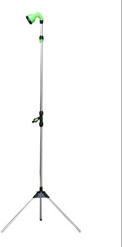 Ducha Exterior Jardín Regulable En Altura Con Base Trípode Portátil Para Camping Playa Piscina Lavado Mascotas Alta Presión Fácil Montaje Uso Móvil Riego Verano Refrescante Agua Ajustable Ligera