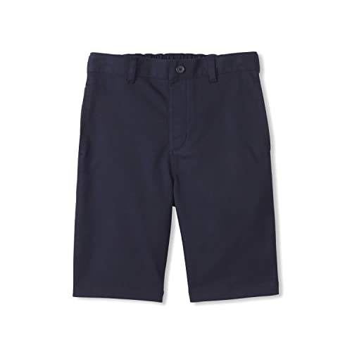 Bermuda adaptativa de niño azul marino, pantalón corto escolar con cierre fácil de velcro
