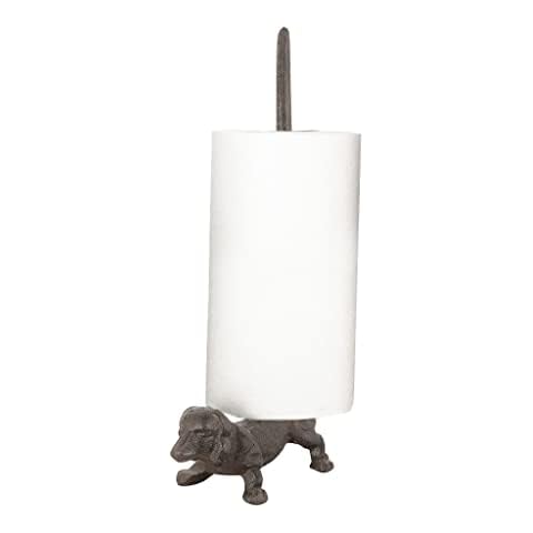 Cast Iron Sausage Dog Kitchen Roll Holder Cover