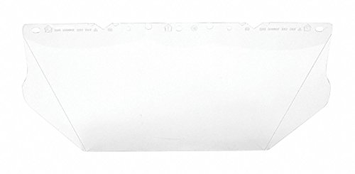 MSA 10115836 V-Gard 8'' X 17'' X .04'' Clear Polycarbonate Contoured Facesheild (1/EA)